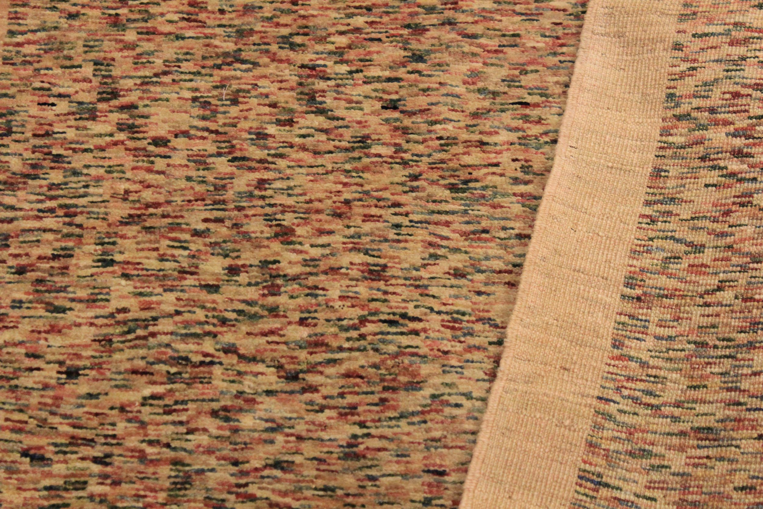 handmade Modern Gabbeh Tan Blue Hand Knotted RECTANGLE 100% WOOL area rug 3' x 5'