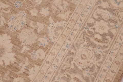 handmade Transitional Kafkaz Brown Tan Hand Knotted RECTANGLE 100% WOOL area rug 6' x 9'