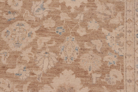 handmade Transitional Kafkaz Brown Tan Hand Knotted RECTANGLE 100% WOOL area rug 6' x 9'