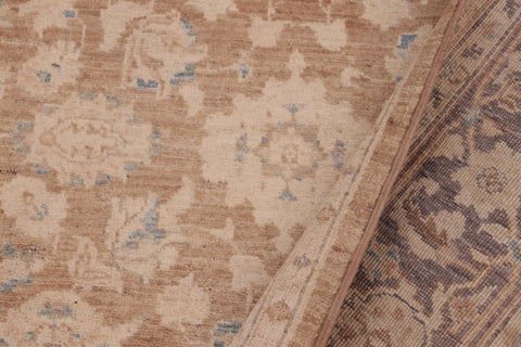 handmade Transitional Kafkaz Brown Tan Hand Knotted RECTANGLE 100% WOOL area rug 6' x 9'