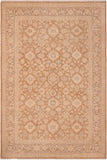 handmade Transitional Kafkaz Brown Tan Hand Knotted RECTANGLE 100% WOOL area rug 6 x 9