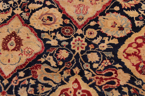 handmade Traditional Kirman Blue Red Hand Knotted RECTANGLE 100% WOOL area rug 9 x 12