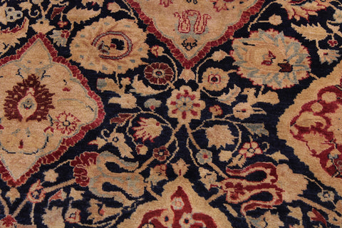 handmade Traditional Kirman Blue Red Hand Knotted RECTANGLE 100% WOOL area rug 9x12