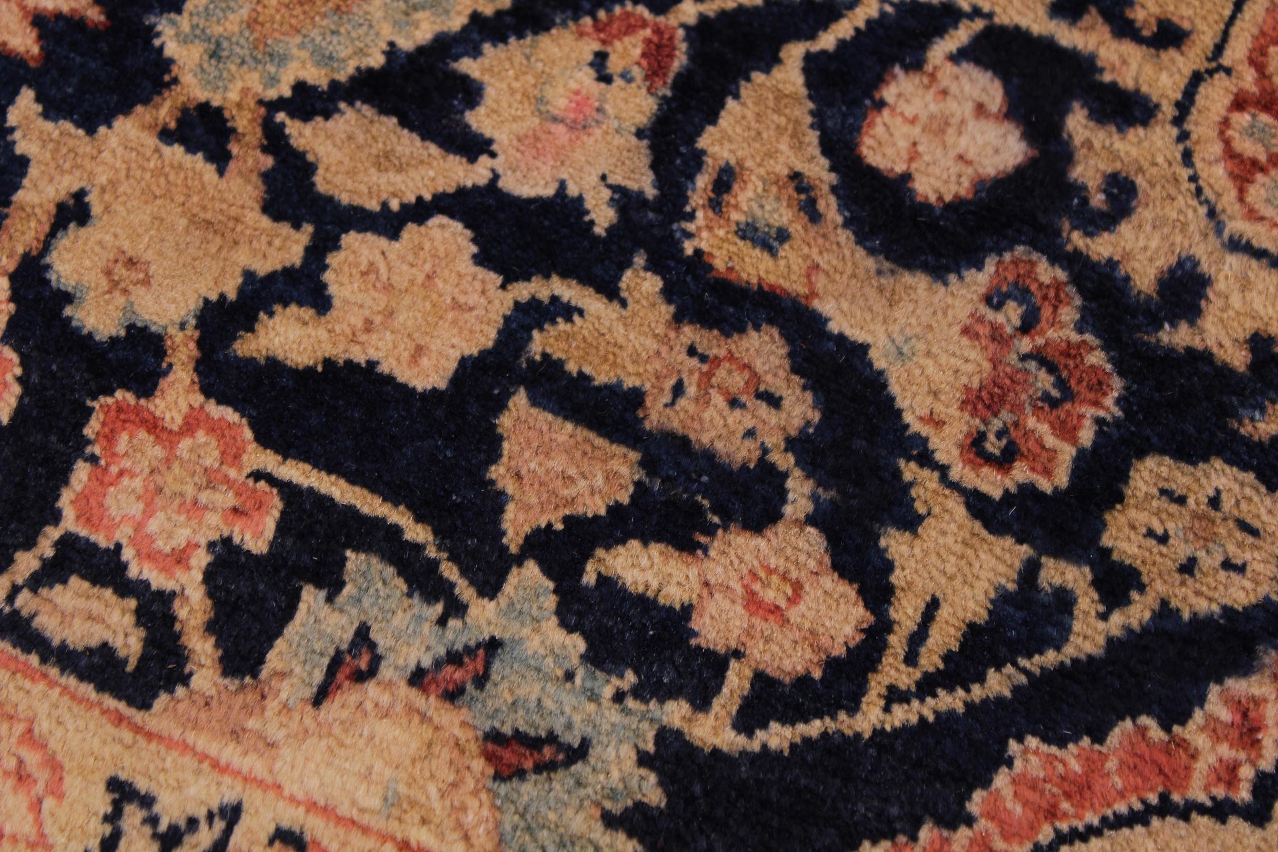 handmade Traditional Kirman Blue Red Hand Knotted RECTANGLE 100% WOOL area rug 9x12