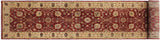 handmade Traditional Kirman Red Gold Hand Knotted RUNNER 100% WOOL area rug 3 x 12