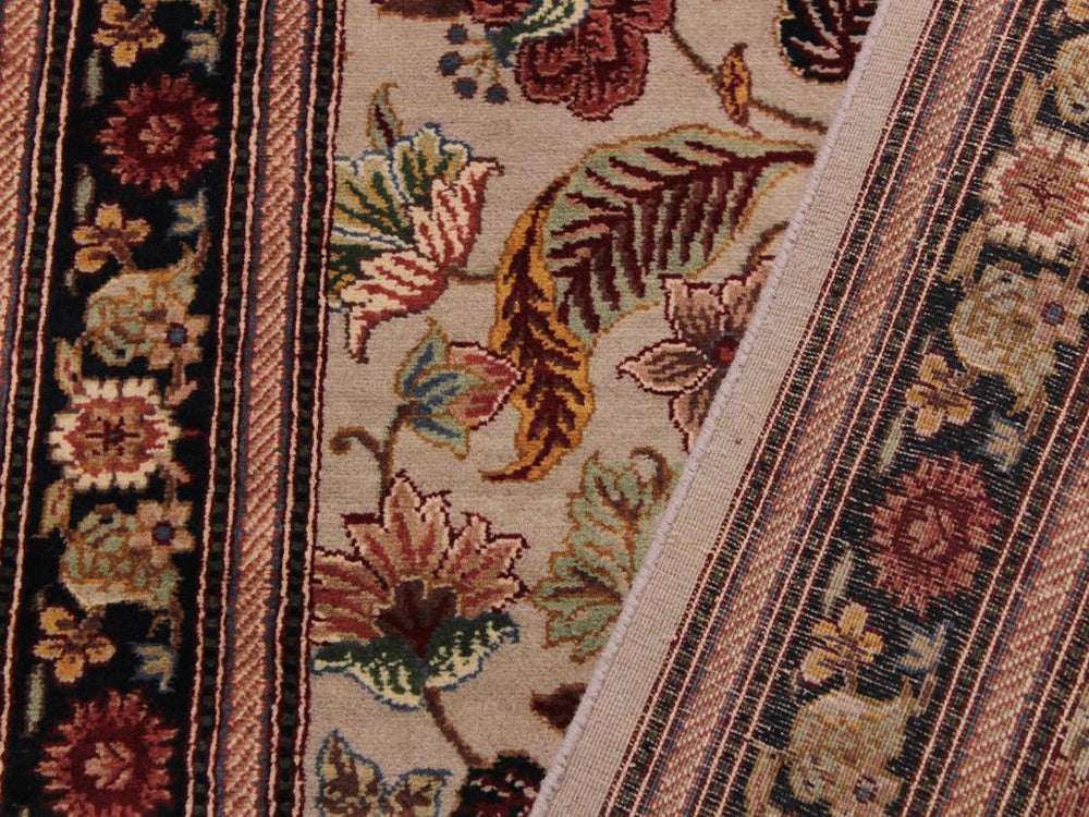 handmade Transitional Gulberg Taupe Black Hand Knotted RUNNER 100% WOOL area rug 3x16