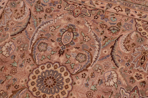 handmade Transitional Qaseem Bond Tan Lt. Green Hand Knotted SQUARE 100% WOOL area rug 6 x 6