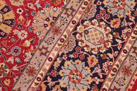 handmade Transitional  Red Blue Hand Knotted RECTANGLE 100% WOOL area rug 8x10