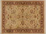 Kashan Heritage Stefania Beige/Red Wool Rug - 3'2'' x 5'3''