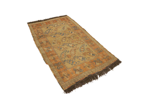 handmade Geometric Soumakh Beige Orange Hand-Woven RECTANGLE 100% WOOL area rug 6 x 8