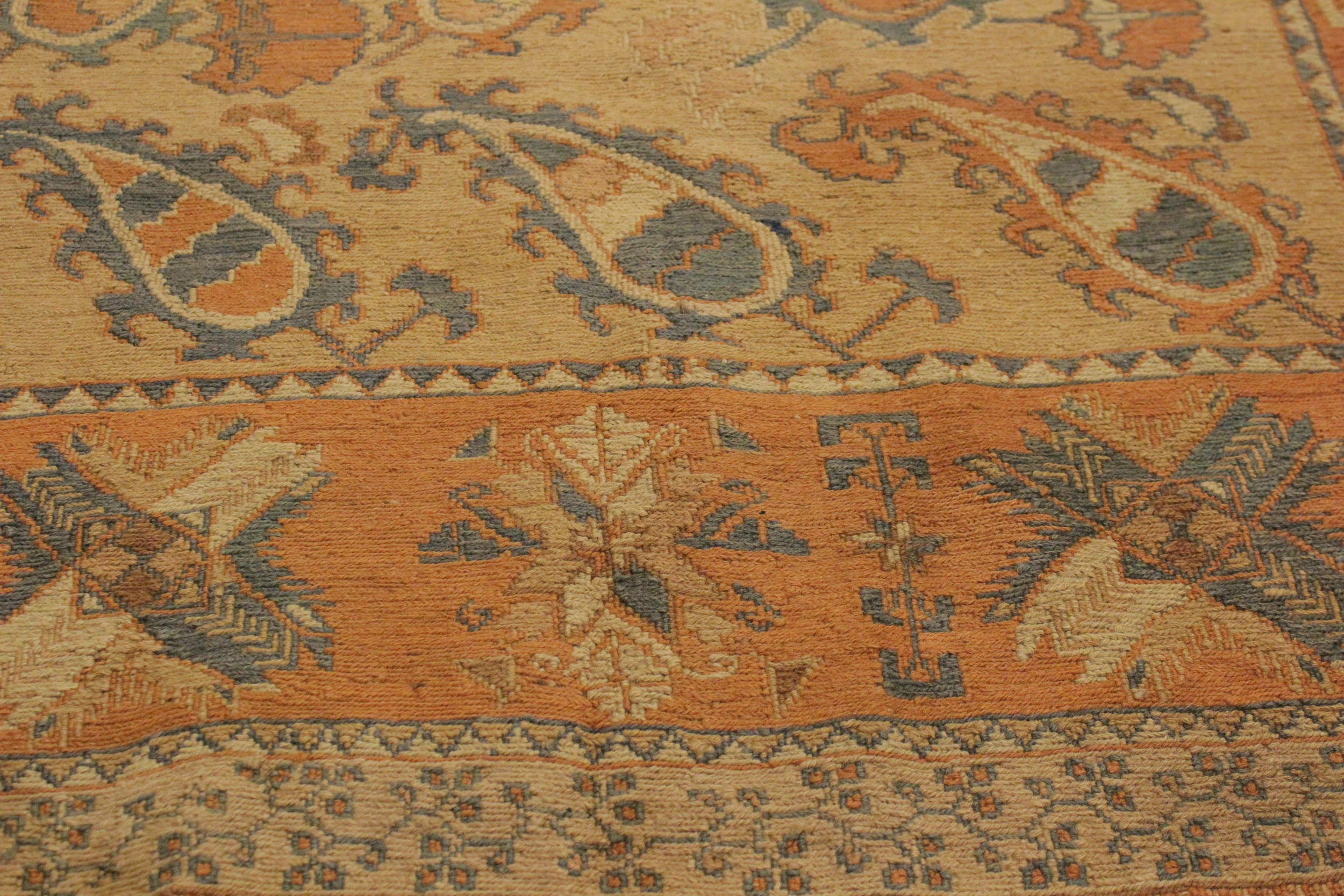 handmade Geometric Soumakh Beige Orange Hand-Woven RECTANGLE 100% WOOL area rug 6 x 8