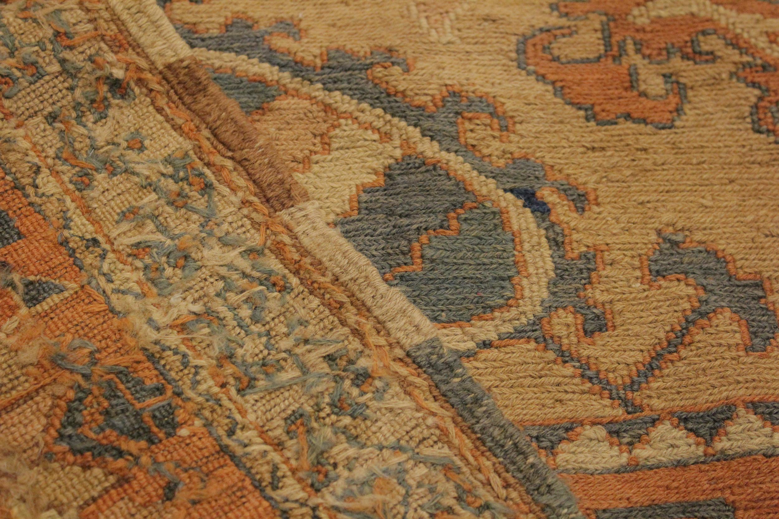 handmade Geometric Soumakh Beige Orange Hand-Woven RECTANGLE 100% WOOL area rug 6 x 8
