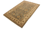 handmade Traditional Oushak Lt. Green Tan Hand Knotted RECTANGLE 100% WOOL area rug 4 x 6
