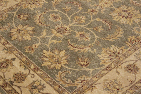 handmade Traditional Kafkaz Lt. Green Tan Hand Knotted RECTANGLE 100% WOOL area rug 4x6