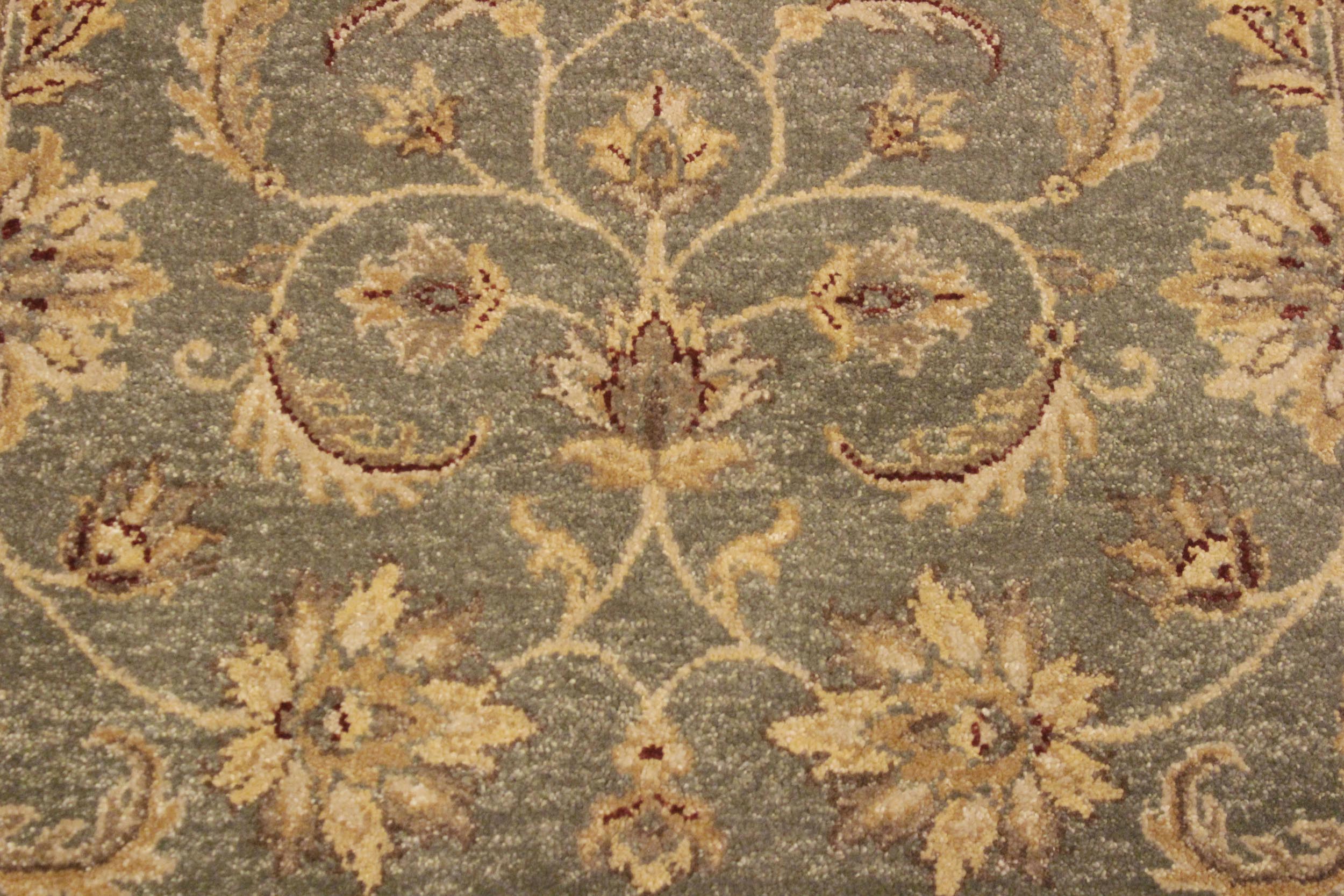 handmade Traditional Kafkaz Lt. Green Tan Hand Knotted RECTANGLE 100% WOOL area rug 4x6