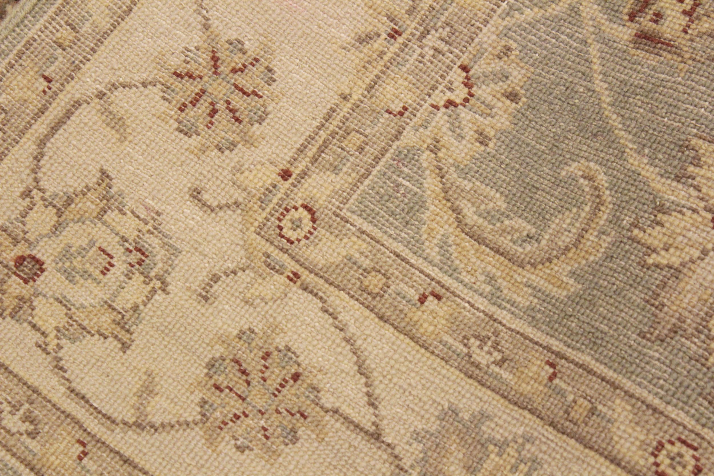 handmade Traditional Kafkaz Lt. Green Tan Hand Knotted RECTANGLE 100% WOOL area rug 4x6