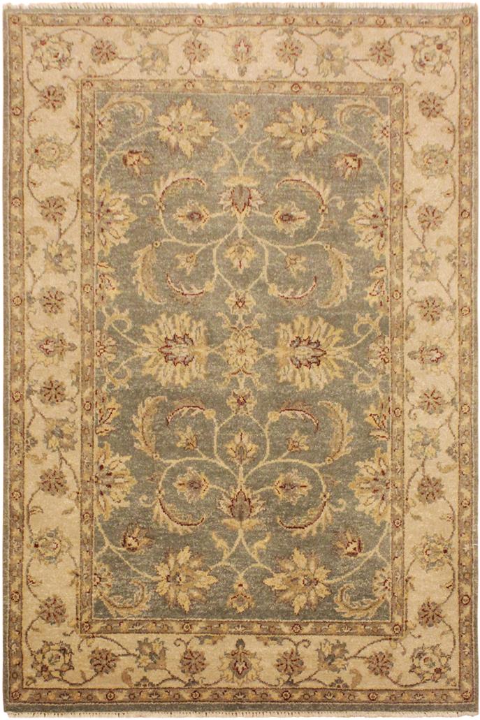 handmade Traditional Oushak Lt. Green Tan Hand Knotted RECTANGLE 100% WOOL area rug 4 x 6
