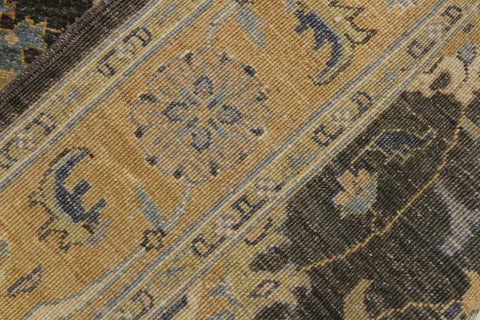 handmade Transitional Kafkaz Gray Blue Hand Knotted RUNNER 100% WOOL area rug 4' x 10'