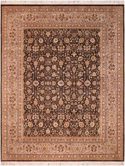 handmade Traditional Regular Brown Gray Hand Knotted RECTANGLE 100% WOOL area rug 8x11