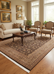Heritage Rutha Brown/Gray Wool Rug - 8'1''X10'6''