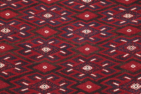 handmade Geometric Tukmansalah Red Ivory Hand-Woven RECTANGLE 100% WOOL area rug 8x12