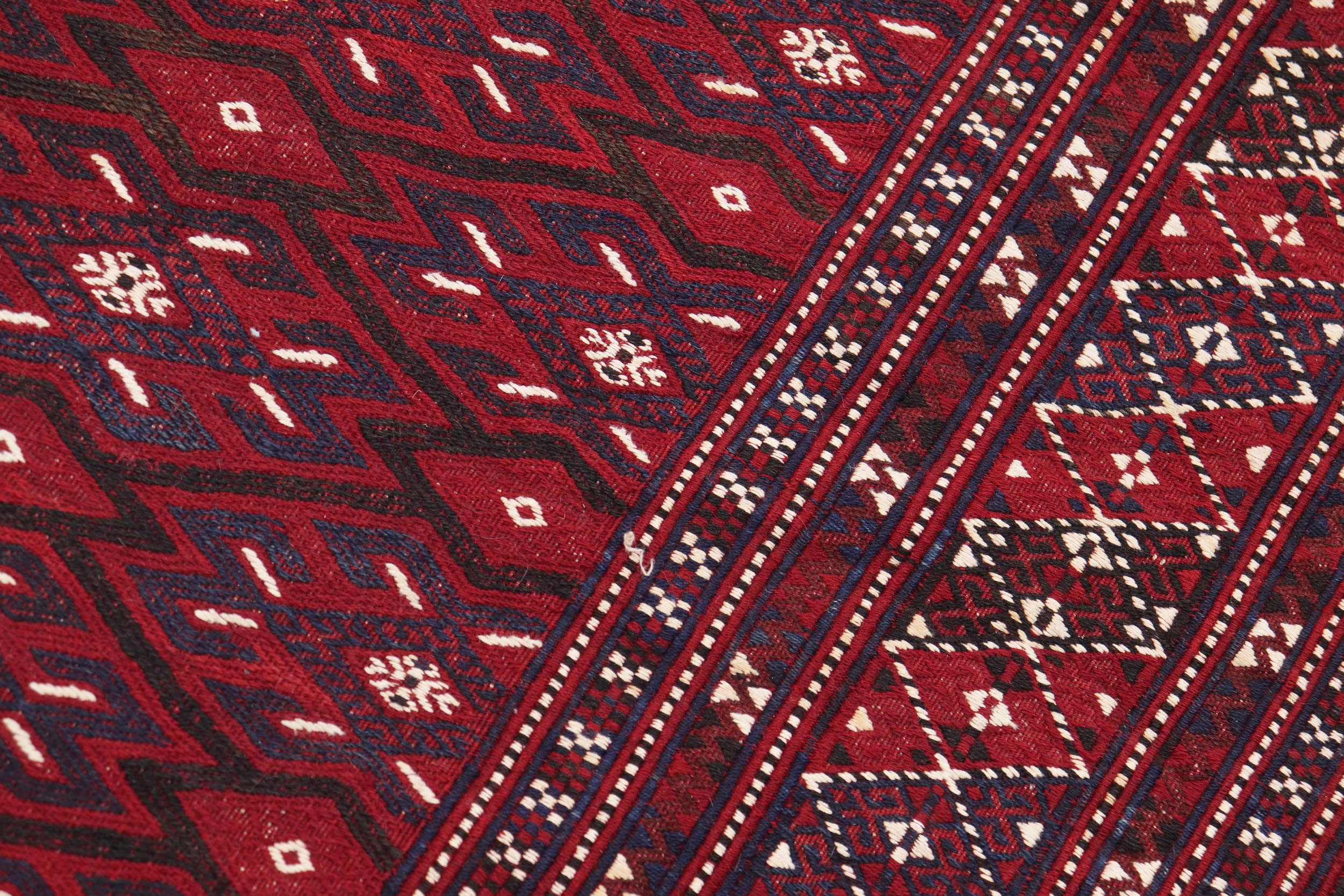 handmade Geometric Tukmansalah Red Ivory Hand-Woven RECTANGLE 100% WOOL area rug 8x12