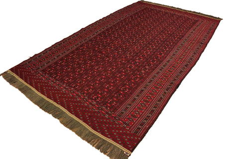 handmade Geometric Tukmansalah Red Ivory Hand-Woven GALLERY 100% WOOL area rug 7x12
