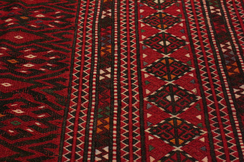 handmade Geometric Tukmansalah Red Ivory Hand-Woven GALLERY 100% WOOL area rug 7x12