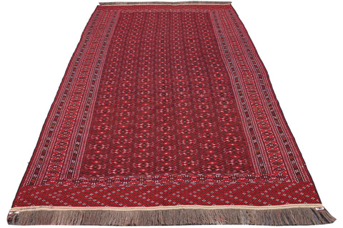 handmade Geometric Tukmansalah Red Ivory Hand-Woven GALLERY 100% WOOL area rug 7x12