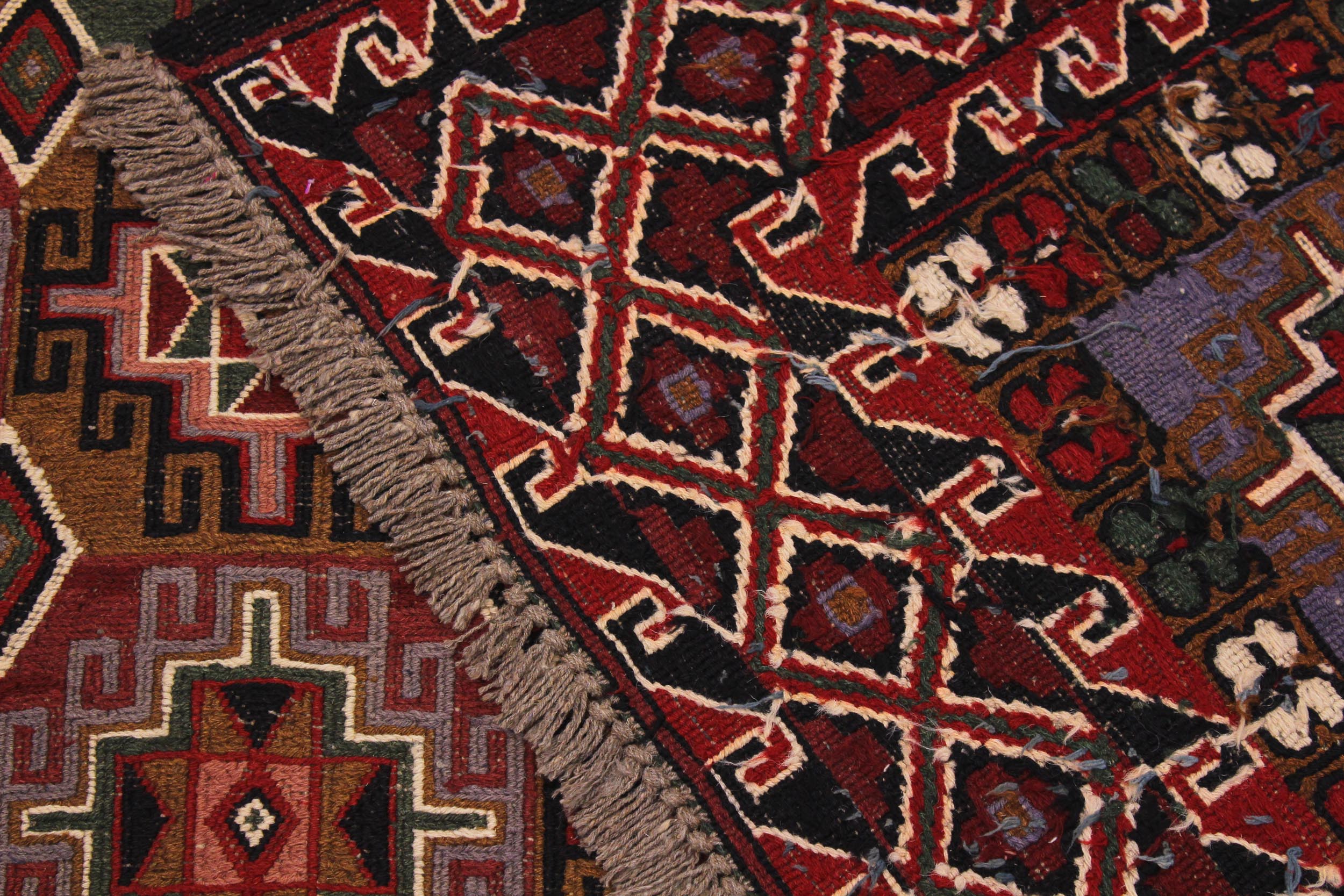 handmade Geometric Soumakh Rust Pink Hand-Woven RECTANGLE 100% WOOL area rug 6 x 8