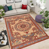 handmade Traditional Kafkaz Beige Rust Hand Knotted RECTANGLE 100% WOOL area rug 6 x 9