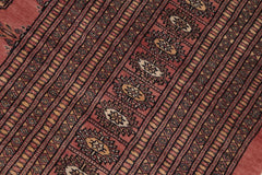 handmade Geometric Bokhara Peach Black Hand Knotted RECTANGLE 100% WOOL area rug 9X12