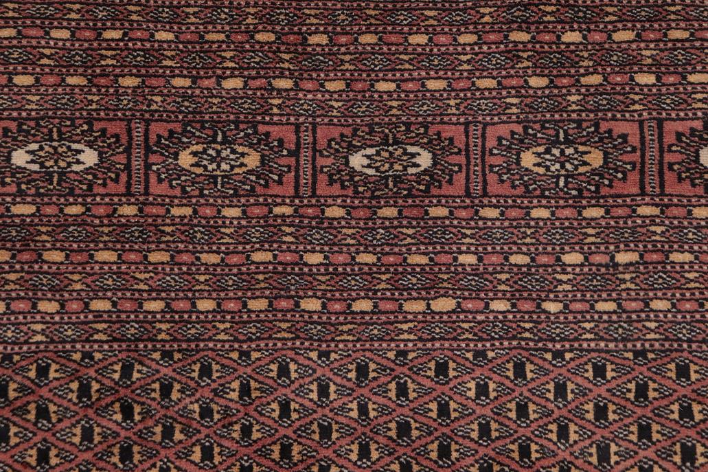 handmade Geometric Bokhara Peach Black Hand Knotted RECTANGLE 100% WOOL area rug 9X12