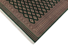 handmade Geometric Bokhara Green Taupe Hand Knotted RECTANGLE 100% WOOL area rug 9X12