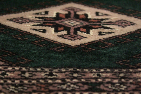 handmade Geometric Bokhara Green Taupe Hand Knotted RECTANGLE 100% WOOL area rug 9X12