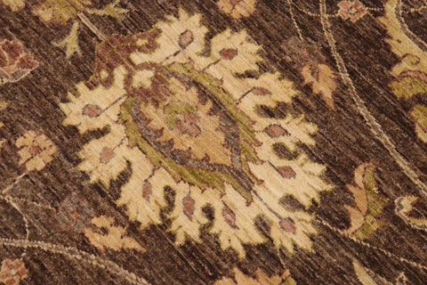 handmade Traditional Kafkaz Brown Beige Hand Knotted RECTANGLE 100% WOOL area rug 9x12