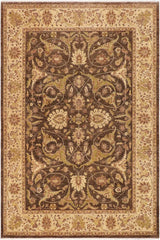 handmade Traditional Kafkaz Brown Beige Hand Knotted RECTANGLE 100% WOOL area rug 9X12