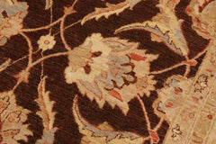 handmade Traditional Kafkaz Brown Beige Hand Knotted RECTANGLE 100% WOOL area rug 9X12