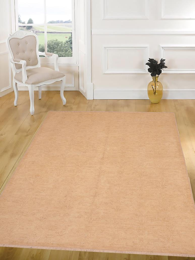 handmade Transitional Kafkaz Tan Brown Hand Knotted RECTANGLE 100% WOOL area rug 6X9