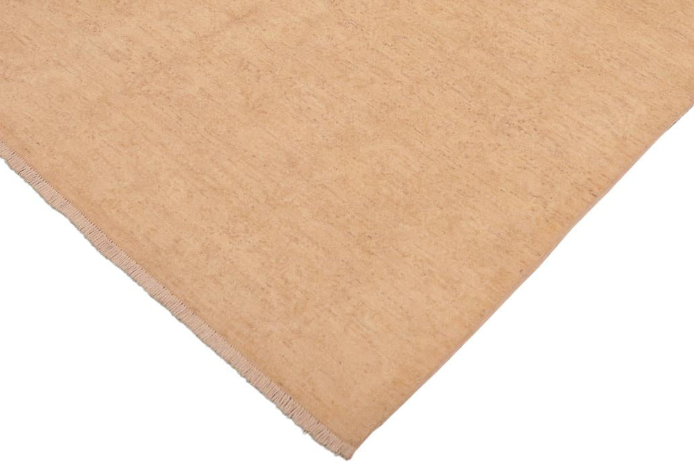 handmade Transitional Kafkaz Tan Brown Hand Knotted RECTANGLE 100% WOOL area rug 6X9