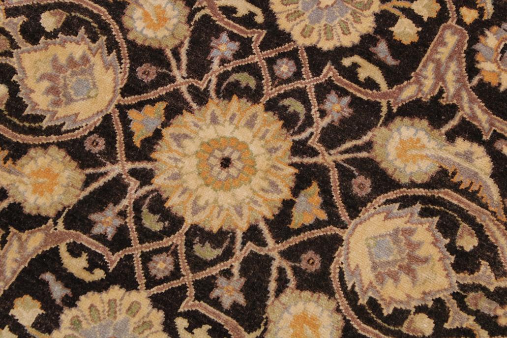 handmade Traditional  Brown Ivory Hand Knotted RECTANGLE 100% WOOL area rug 9'X12'