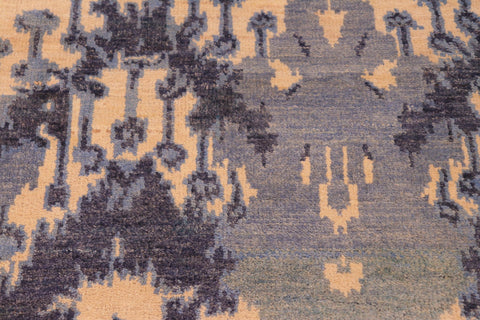 handmade Modern Modern Beige Blue Hand Knotted RECTANGLE 100% WOOL area rug 6' x 8'