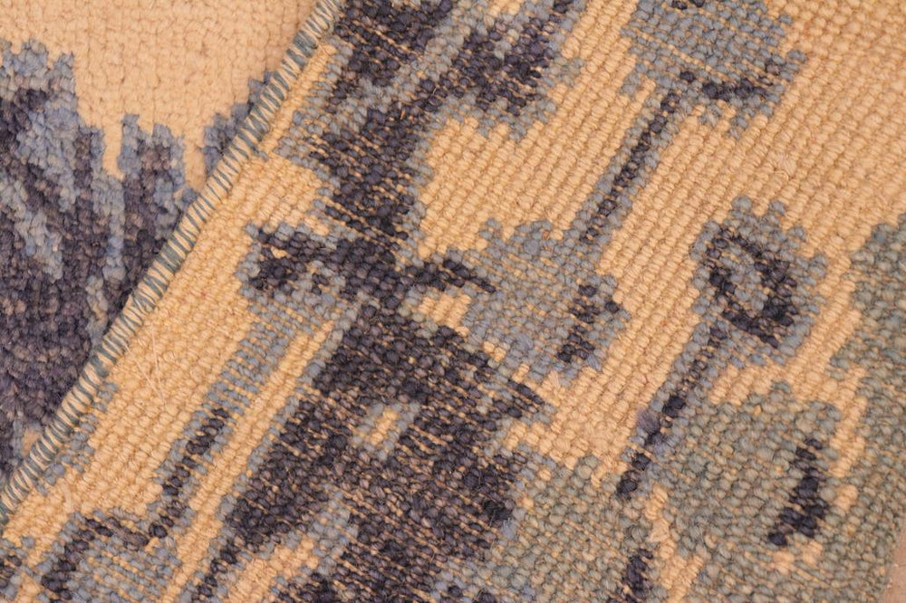 handmade Modern Modern Beige Blue Hand Knotted RECTANGLE 100% WOOL area rug 6X8