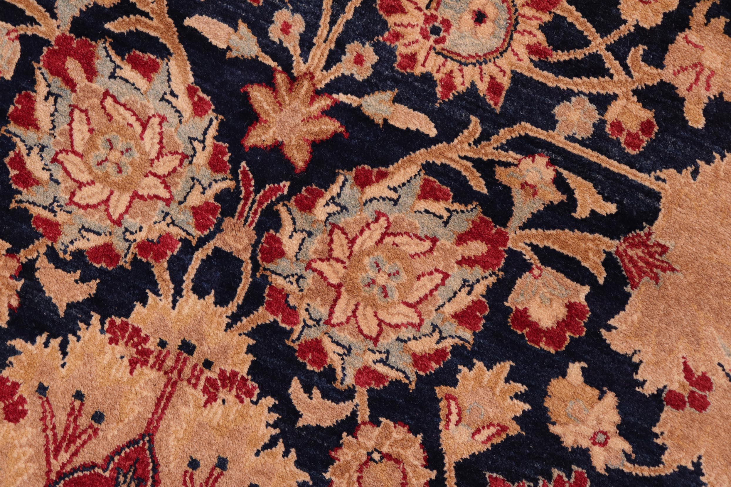 handmade Transitional Mehal Blue Red Hand Knotted RECTANGLE 100% WOOL area rug 8x10