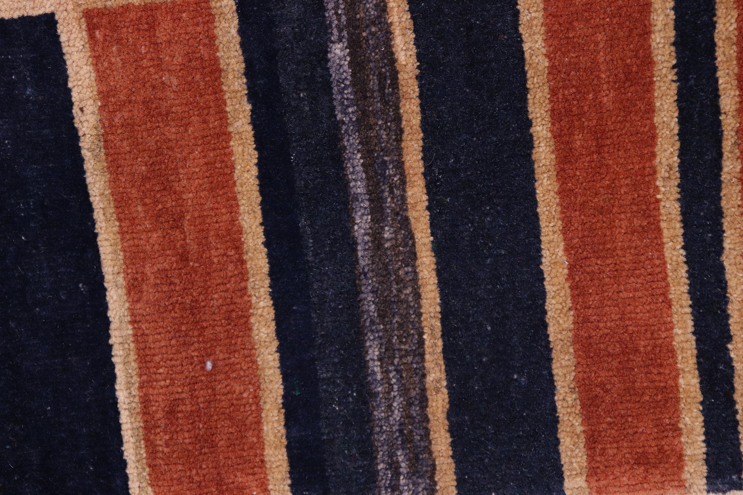 handmade Modern Gabbeh Beige Blue Hand Knotted RECTANGLE 100% WOOL area rug 5' x 7'