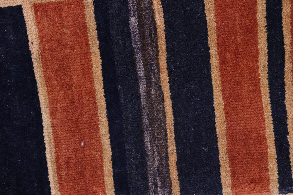 handmade Modern Gabbeh Beige Blue Hand Knotted RECTANGLE 100% WOOL area rug 5X7