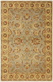 handmade Traditional Kafkaz Blue Gold Hand Knotted RECTANGLE 100% WOOL area rug 4 x 6
