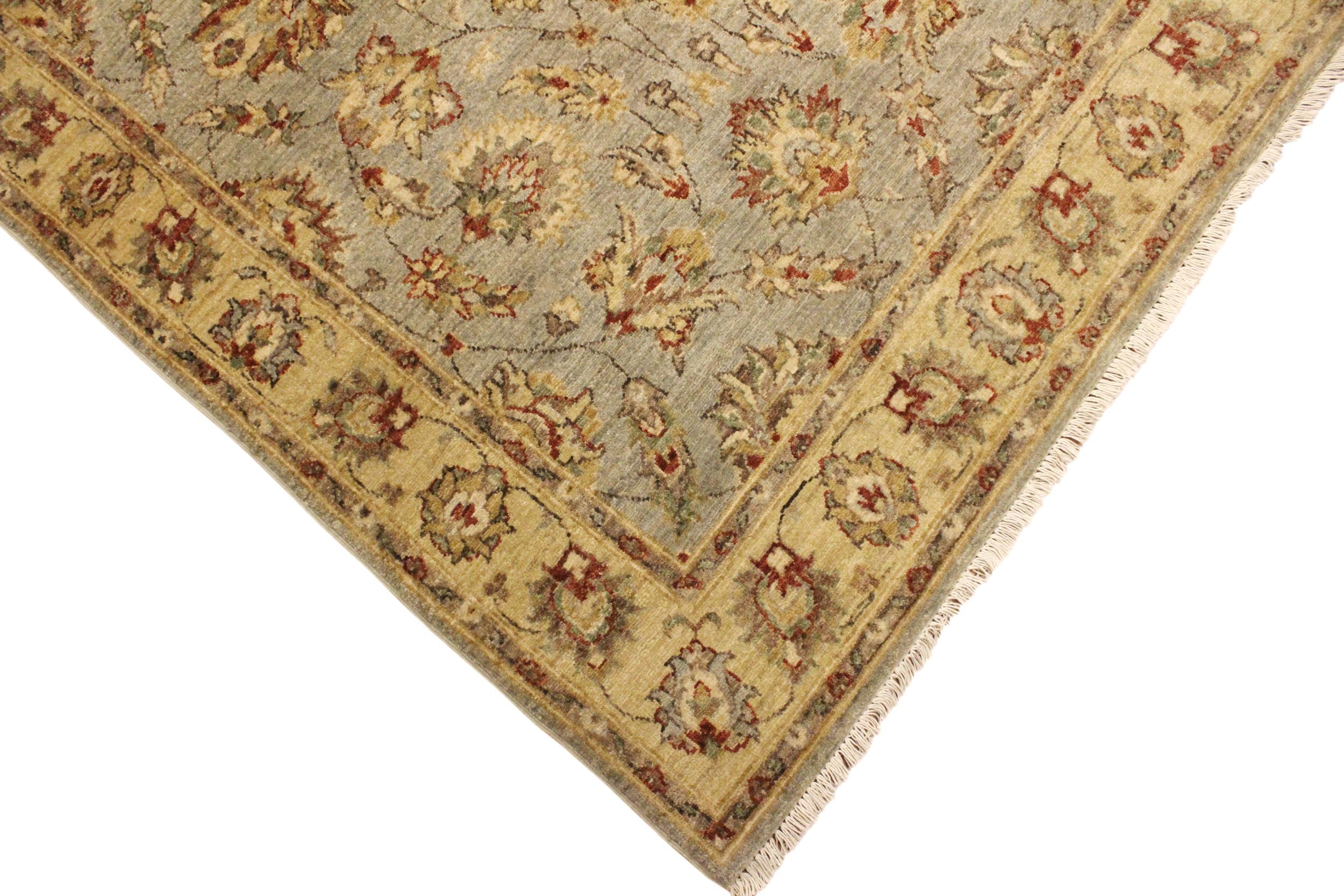 handmade Traditional Kafkaz Blue Gold Hand Knotted RECTANGLE 100% WOOL area rug 4x6