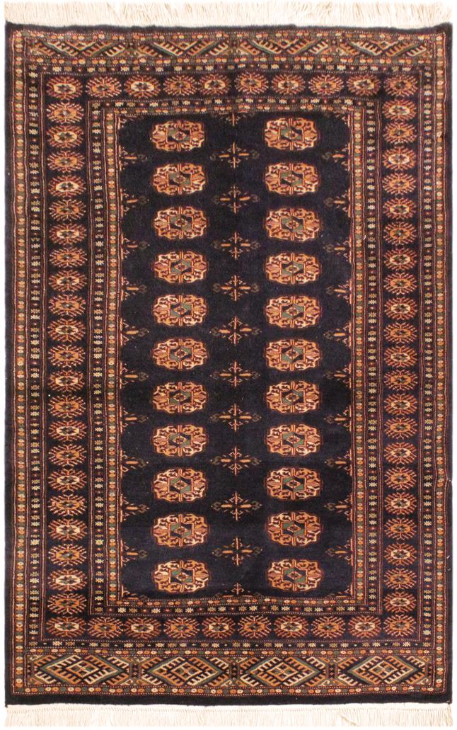 handmade Geometric Bokhara Blue Blue Hand Knotted RECTANGLE 100% WOOL area rug 4X6