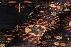 handmade Geometric Bokhara Blue Blue Hand Knotted RECTANGLE 100% WOOL area rug 4X6